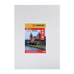 Фотобумага для лазерной печати А3 LOMOND, 130 г/м², глянцевая двусторонняя, 250 листов (0310131)